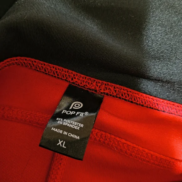 Set Of 3 Pair Of Leggings POP Fit Torrid  Black Red Activewear - Picture 7 of 10